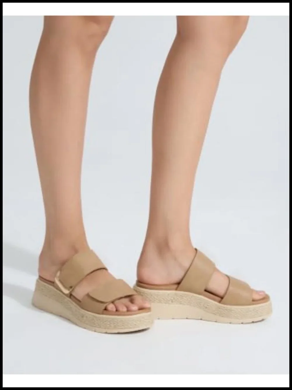 Orthopedic Platform Wedge Sandals Arch Support Cushioned Espadrille Slides